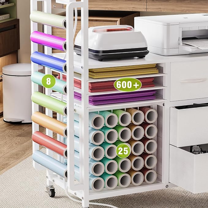 VENNQD Large Craft Organizer and Storage Rolling Cart Compatible - Image 6