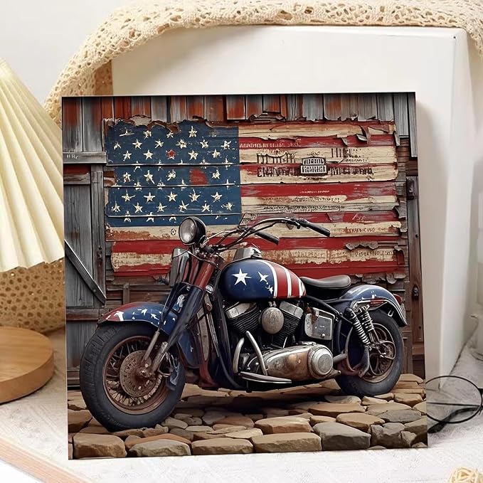 hkejoi Framed Paint by Number American Flag - Image 2