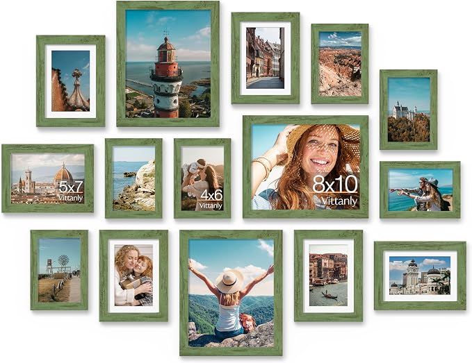 Vittanly 15 Pack Picture Frames Collage Wall Decor by Vittanly