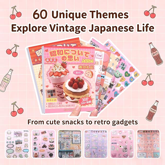 Tmtains 1000+Pcs Japanese Sticker Book - Image 4