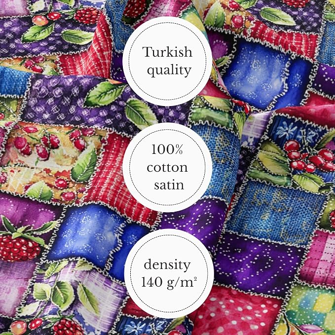 100% Cotton Fabric by the Yard – Turkish Quality Quilting & Sewing Fabric - Image 6