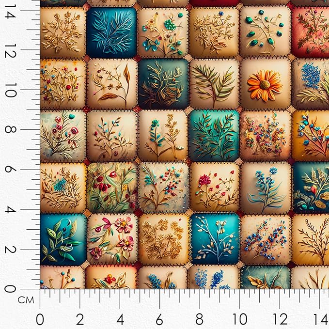 Gnome Patchwork Cotton Fabric Panel – 6 Designs 10×10 inch + Bonus Patchwork - Image 7