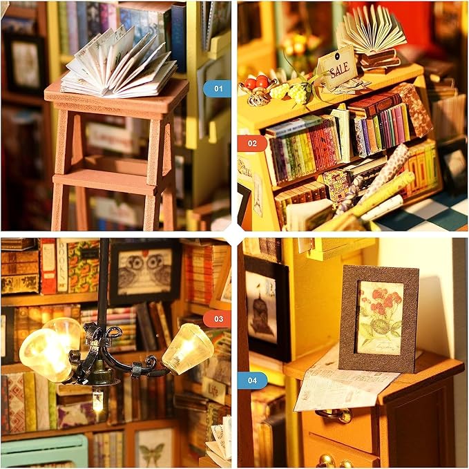Rolife DIY Miniature House Kit Sam's Study, Tiny House Kit - Image 8
