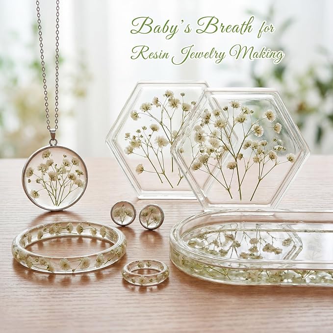 48 Pcs Natural Dried Pressed Mini Baby's Breath Flowers - Image 7