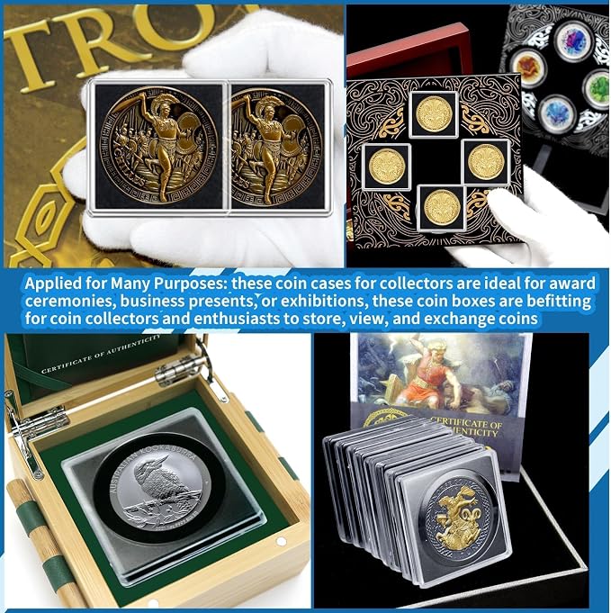 20 Pcs Adjustable Acrylic Coin Holder, Coin Collection Cases - Image 5
