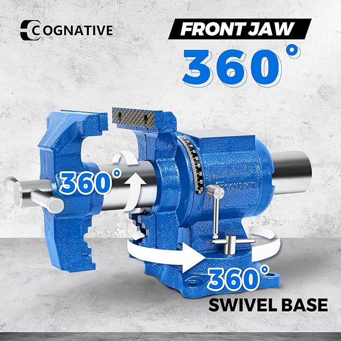 6-Inch Heavy Duty Bench Vise Ductile Iron Bench Vise 360° Multi-Purpose Bench - Image 3
