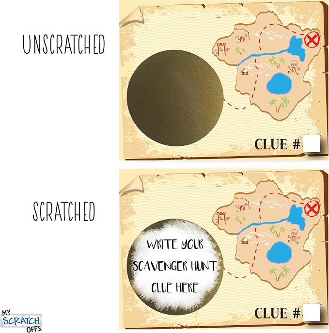Make Your Own DIY Treasure Map Scavenger Hunt Scratch Off ScratchNotes 20 Pack - Image 6