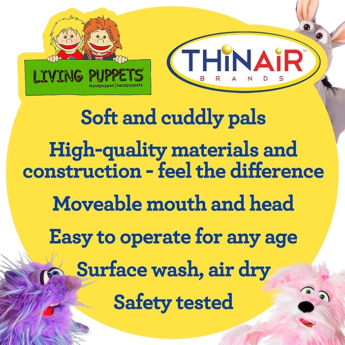 Playful Minds Living Puppets Biz Bumble Bee Hand Puppet – 14 Inch Plush Bee - Image 4