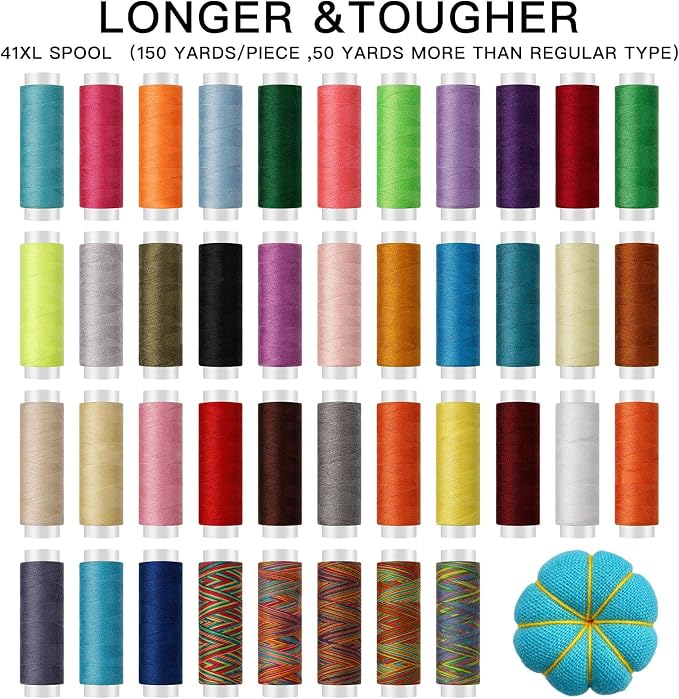Marcoon Large Sewing Kit, 200 Premium Sewing Supplies, 41 XL Thread Spools - Image 3