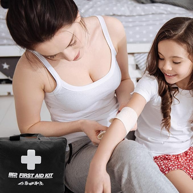 M2 BASICS Professional 300 Piece (40 Unique Items) First Aid Kit | Home, Car, Business, Travel | Medical Kit, Emergency Kit