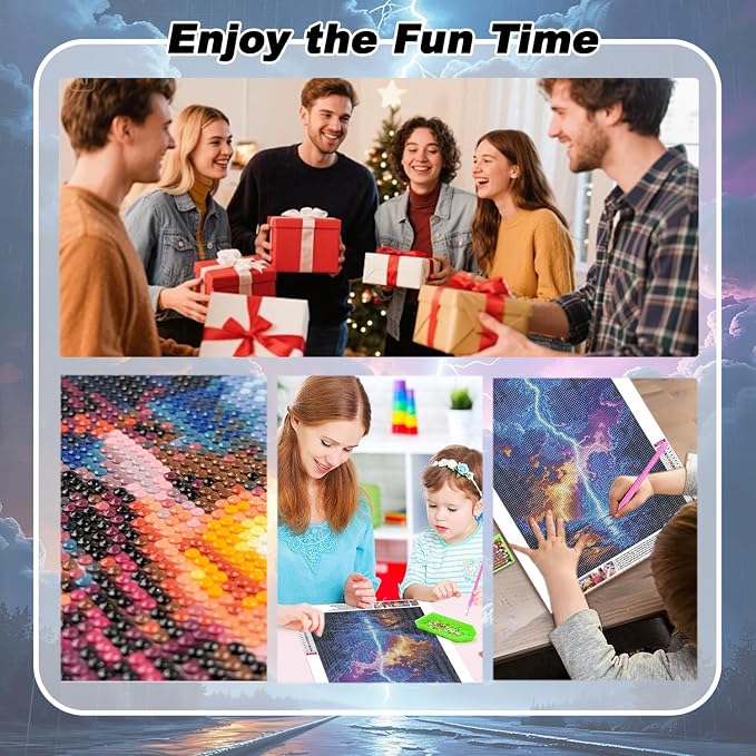 VeGuude Diamond Art Kits for Adults, Colorful Lightning 5D Diamond Painting - Image 9