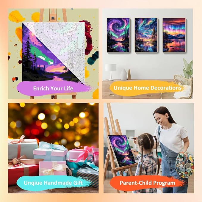 Mandun 3 Pack Paint by Numbers Kit - Image 7