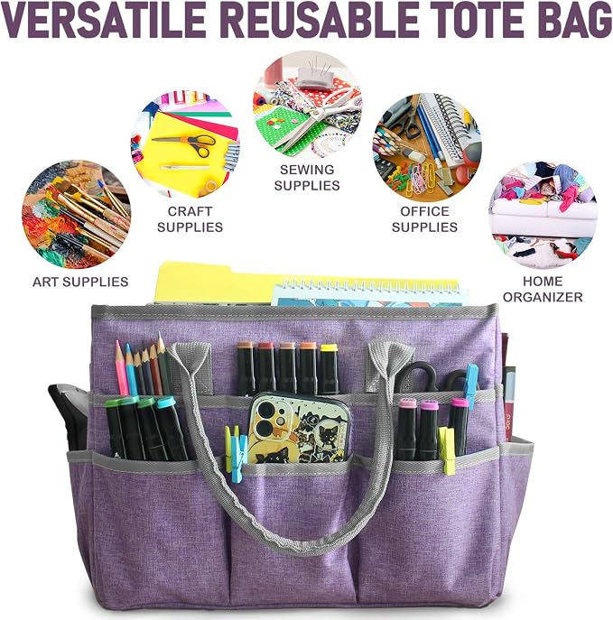 Cupohus Art Organizer Craft Storage Tote Bag - Image 2