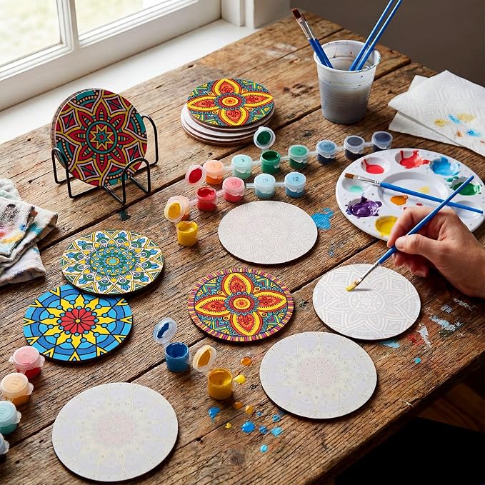 Reallnaive 8 Pcs Mandala Paint by Numbers Kit - Image 2