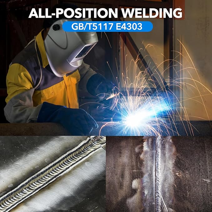 3/32" Welding Rod J422 Carbon Steel Stick Electrodes for Welding Machine Element Construction Pressure Pipes 1LB