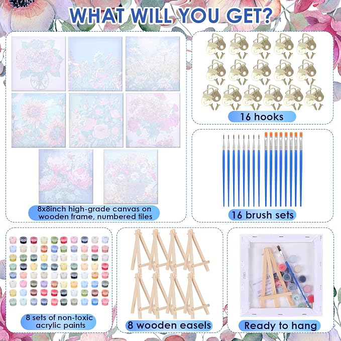 RoundFunny 8 Set Paint by Numbers Kit - Image 2