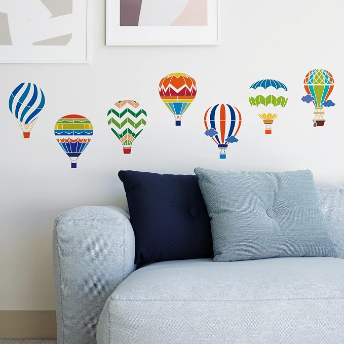INFUNLY 8pcs Hot Air Balloon Wall Stencils - Image 6