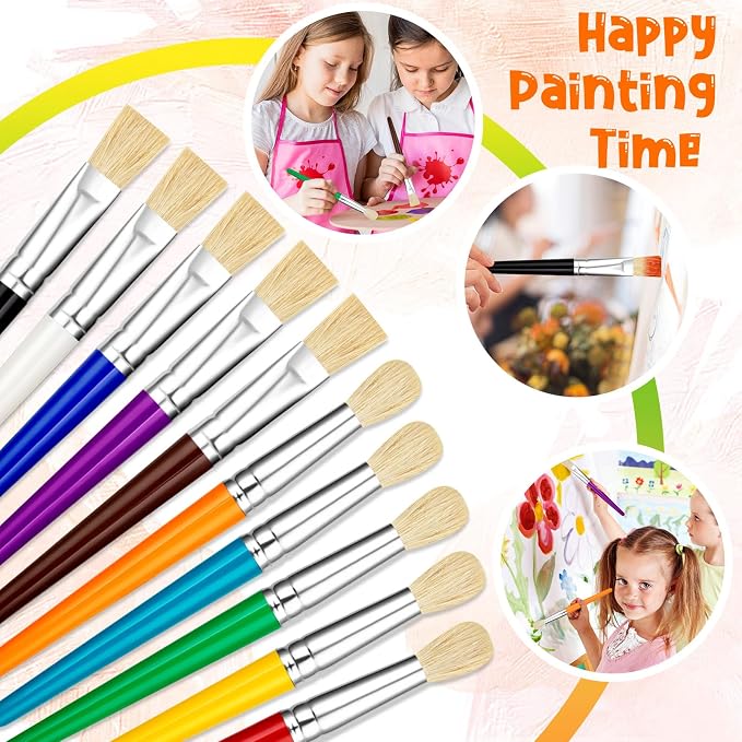 YGAOHF 30 Pcs Paint Brushes for Kids - Image 2