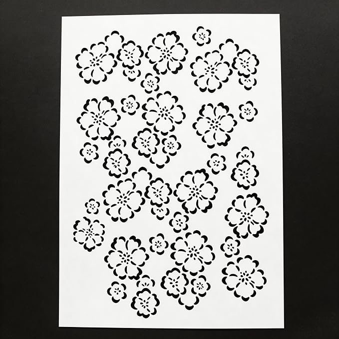 TIAMECH A4 Reusable Plum Cherry Stencil by TIAMECH