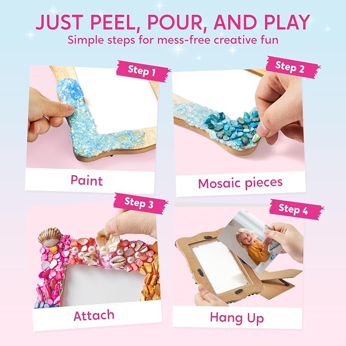 JOVA Klever Kits Mosaic Photo Frame Craft Kit, DIY Crafts - Image 3