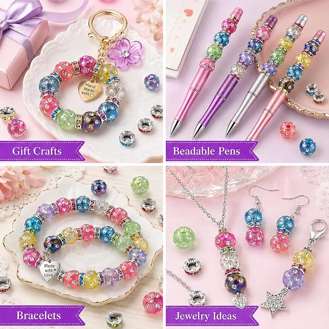 100 Pcs Beads for Pens - 16mm Focal Beads for Beadable Pens - Image 4