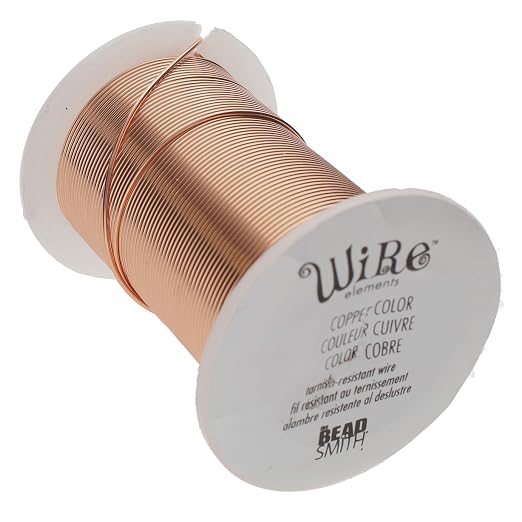 The Beadsmith Wire Elements 28-Gauge Lacquered Tarnish-Resistant Copper Wire by TheBeadsmith