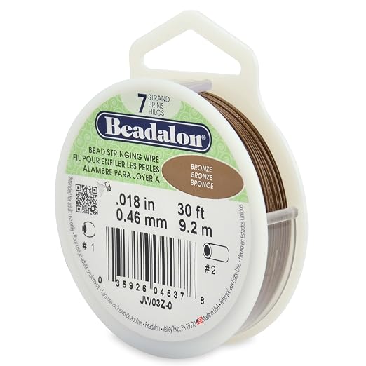 Beadalon 7-Strand Stainless Steel Beading Wire, Flexible & Durable Wire by Beadalon