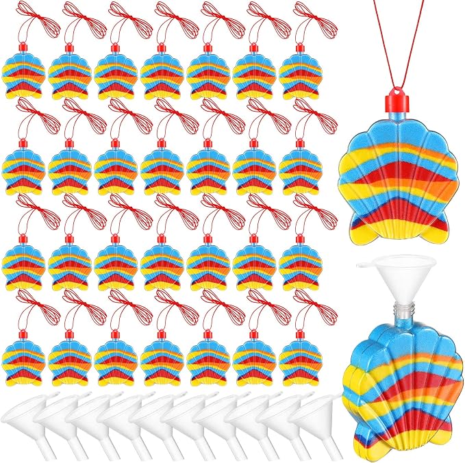 Yinkin 30 Pcs Sand Art Bottle Shell Necklaces Art Craft Bulk by Yinkin