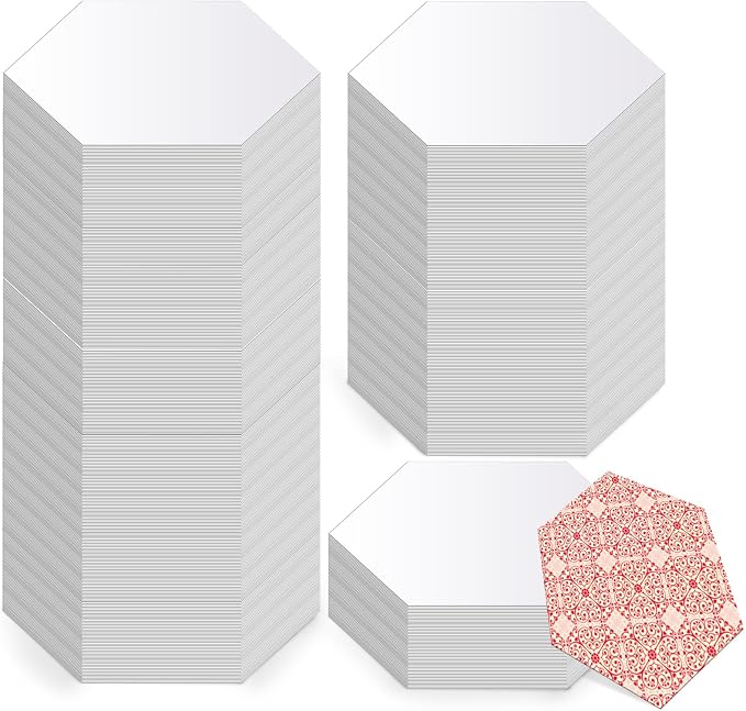 Veroave 400 Count Hexagon Paper Piecing, Paper Piecing Templates, Quilting by Veroave