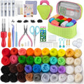 SOCNITC Needle Felting Kit for Beginners, Wool Roving 40 Rolls, Felting Needles by SOCNITC