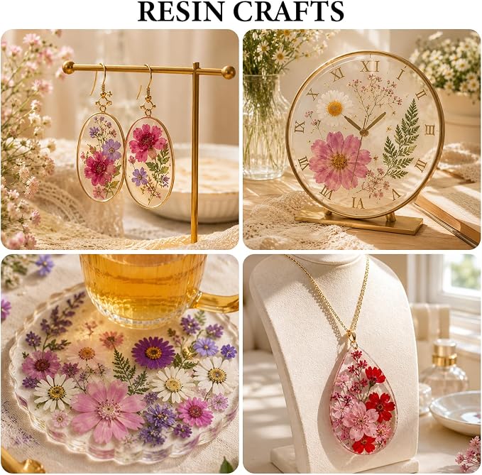 NESCCI 412 Pcs Purple Pink Dried Flowers - Image 5