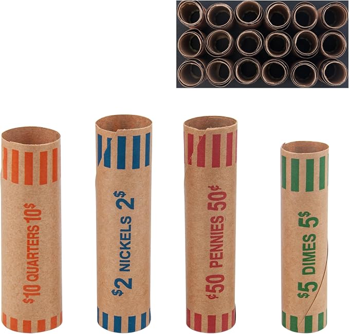 L LIKED 3072 Pcs Preformed Coin Roll Wrappers - Image 4