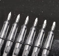 Lanxivi Yongsheng Calligraphy Fountain Pen Set Transparent Clear, 6 Assorted by LanxiviDirect