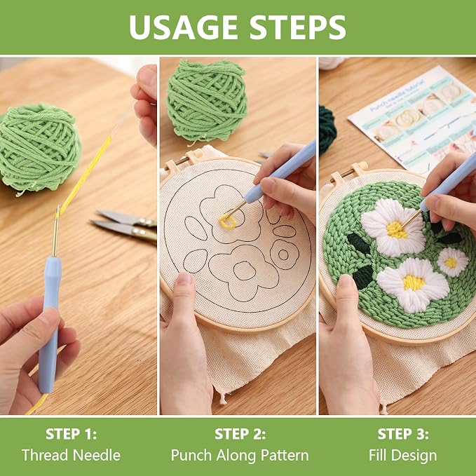 JEXLQTVR DIY Punch Needle Kit, Easy - Image 6