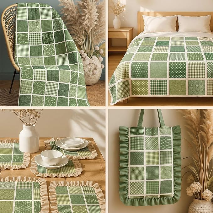 Cotton Satin Patchwork Fabric Panel – 35 Designs, 20×20 cm Squares, Single - Image 8