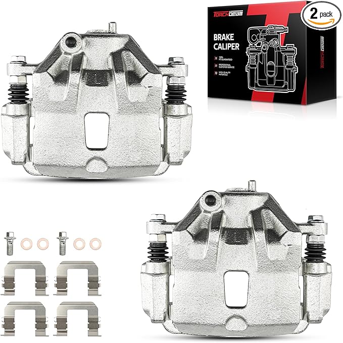 Torchbeam Front Brake Calipers Set for Kia Soul 2010-2013, Hyundai Elantra 2007-2010, Hyundai Sonata 2006-2010, Kia Optima 2006-2010, Front Left and Front Right Calipers Replace # 19B2998+19B2999