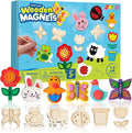 JOYIN 12 Wooden Magnet Creativity Arts & Crafts Painting Kit by JOYIN