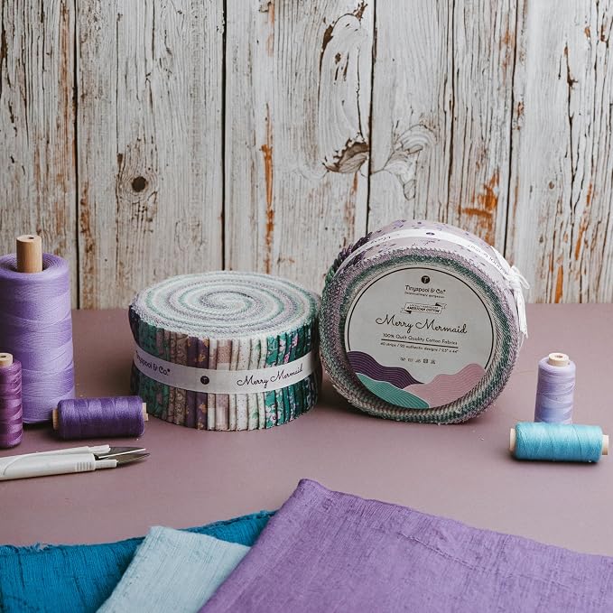 Tinyspool & Co.'s Twirlie Roll 40 Precut Quilting Fabric Strips - Image 8