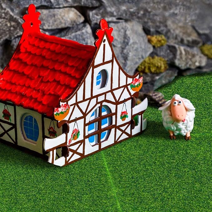 KISEER 6 Pack Fairy Garden Grass 6 x 6 Inches Miniature Artificial Craft Grass - Image 6