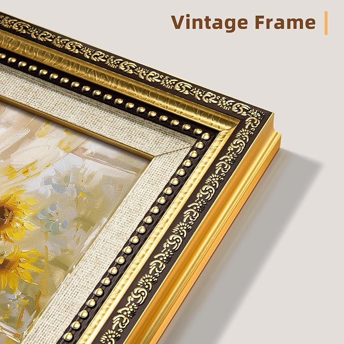 HappyHapi 4x6 Picture Frame Gold, Vintage Frames, 1 Pack | Vintage Picture - Image 4