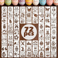 72 PCS 3x3 Inch Easter Stencils by Yazhiji
