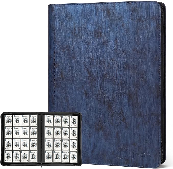 Card Binder 16 Pocket, Premium 1024 Double Sided Pocket Collection Binder by Hijvxk