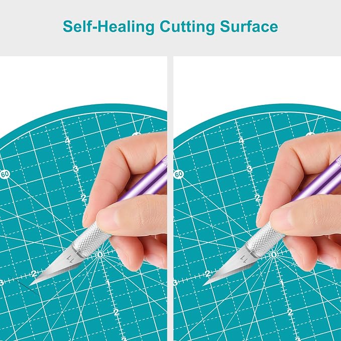 Headley Tools 10"x10" Round Rotating Cutting Mat, Self Healing Mat - Image 5