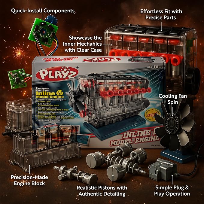 Playz Inline 6 Engine Model Kit - Image 3