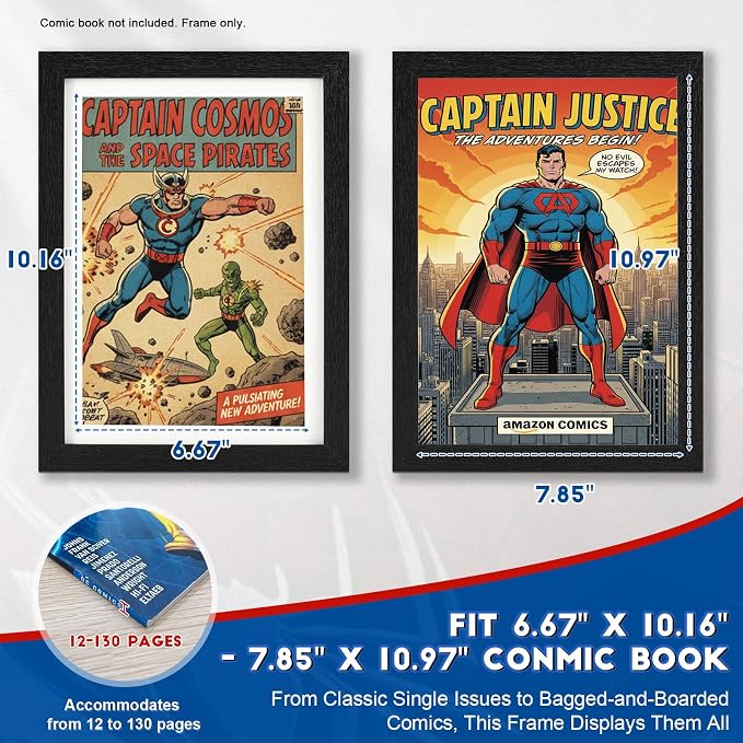 JupDec Comic Book Frame, Premium Wood Display Case - Image 2