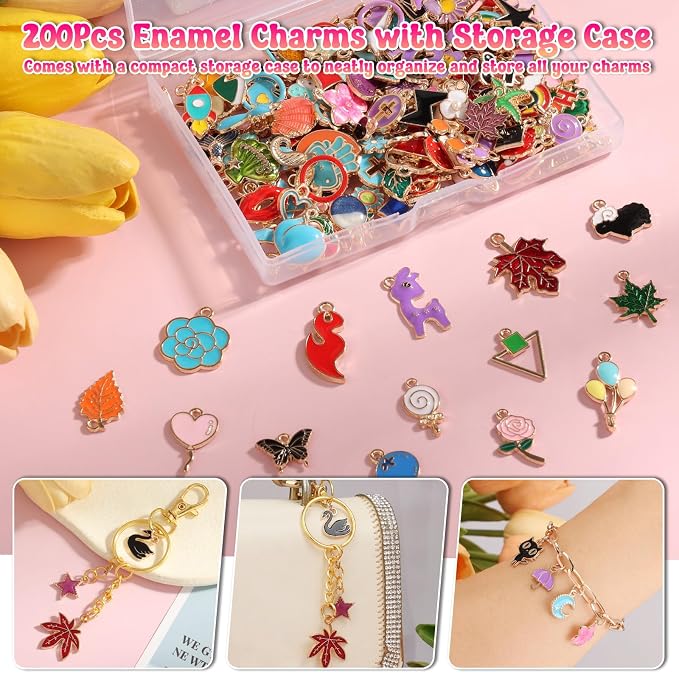 200Pcs Charms for Jewelry Making - Image 5