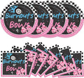 24 Guests Burnouts or Bows Gender Reveal Paper Plates Napkins Gender Reveal by Qyeahkj