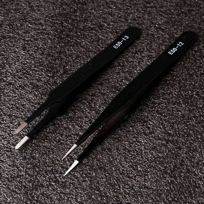ZHIYE Precision ESD Anti-Static Tweezers, Jewelry-making, Laboratory Work - Image 4
