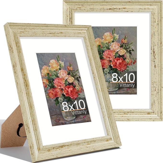 Vittanly 8x10 Picture Frames Set of 2, Ornate Vintage Photo Frame by Vittanly