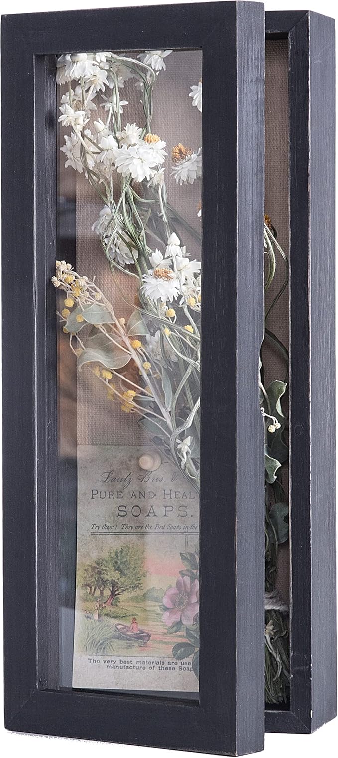 Freezing point Shadow Box Frame 5x12.5 Shadow Box Pin Display Case Cabinet by Freezingpoint